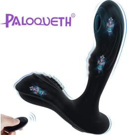Paloqueth - Prostaat Vibrator Mannen - Anaal Vrouw - Met Afstandsbediening - 12 Vibratie Standen - Buttplug - Erotiek - Stimulator – Anaal Dildo - Waterdicht - Sex Toys - Zwart -USB Oplaadbaar - anaal vibrator - gratis glijmiddel — thumbnail 1