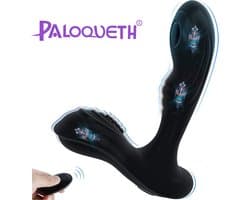 Paloqueth - Prostaat Vibrator Mannen - Anaal Vrouw - Met Afstandsbediening - 12 Vibratie Standen - Buttplug - Erotiek - Stimulator – Anaal Dildo - Waterdicht - Sex Toys - Zwart -USB Oplaadbaar - anaal vibrator - gratis glijmiddel