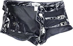 BamBella ® - Boxer short Maat M Datex Zwart (Latex en stof SM kleding BDSM erotische heren kleding — thumbnail 3