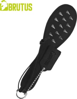 BRUTUS LEATHER - Hellraiser Peddel met Spijkers - Zwart — thumbnail 1