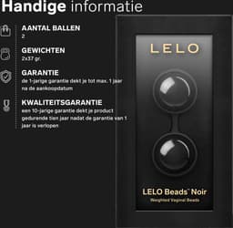 LELO Beads Noir - Bekkenbodemtrainer - Siliconen - Geishaballen — thumbnail 5