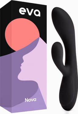 Eva® Nova - Rabbit Vibrator - Clitoris & G-spot Stimulatie - Verleidelijke Audio Verhalen - Fluisterstil & Discreet - Sex toys voor Vrouwen - Vibrators voor Koppels - Seksspeeltjes - Vibrators voor vrouwen - Cadeau voor vrouw - Obsidian Black — thumbnail 1
