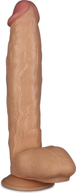 Legendarische Realistische XXL King Size Dildo 30 cm lang en 6.0 cm dik - Levensechte Grote Dildo 30 cm lang - Realistische dildo met balzak en stevige zuignap - Realistische Dildo Met Zuignap en Balzak — thumbnail 5