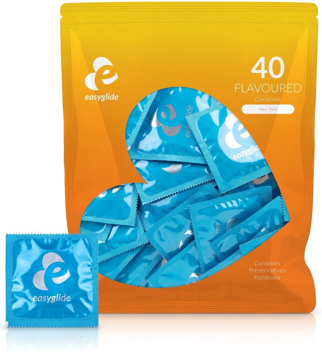 EasyGlide - Condooms met Smaakjes - Condooms met Glijmiddel - 40 stuks — afbeelding 1