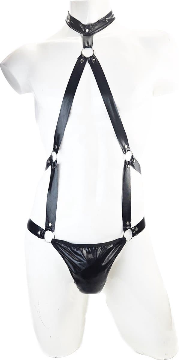 BNDGx® - Sexy Erotische bondage -XL/XXL - onderbroek onesize Heren body Zwart mannen lingerie — afbeelding 1