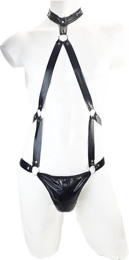 BNDGx® - Sexy Erotische bondage -XL/XXL - onderbroek onesize Heren body Zwart mannen lingerie — thumbnail 1