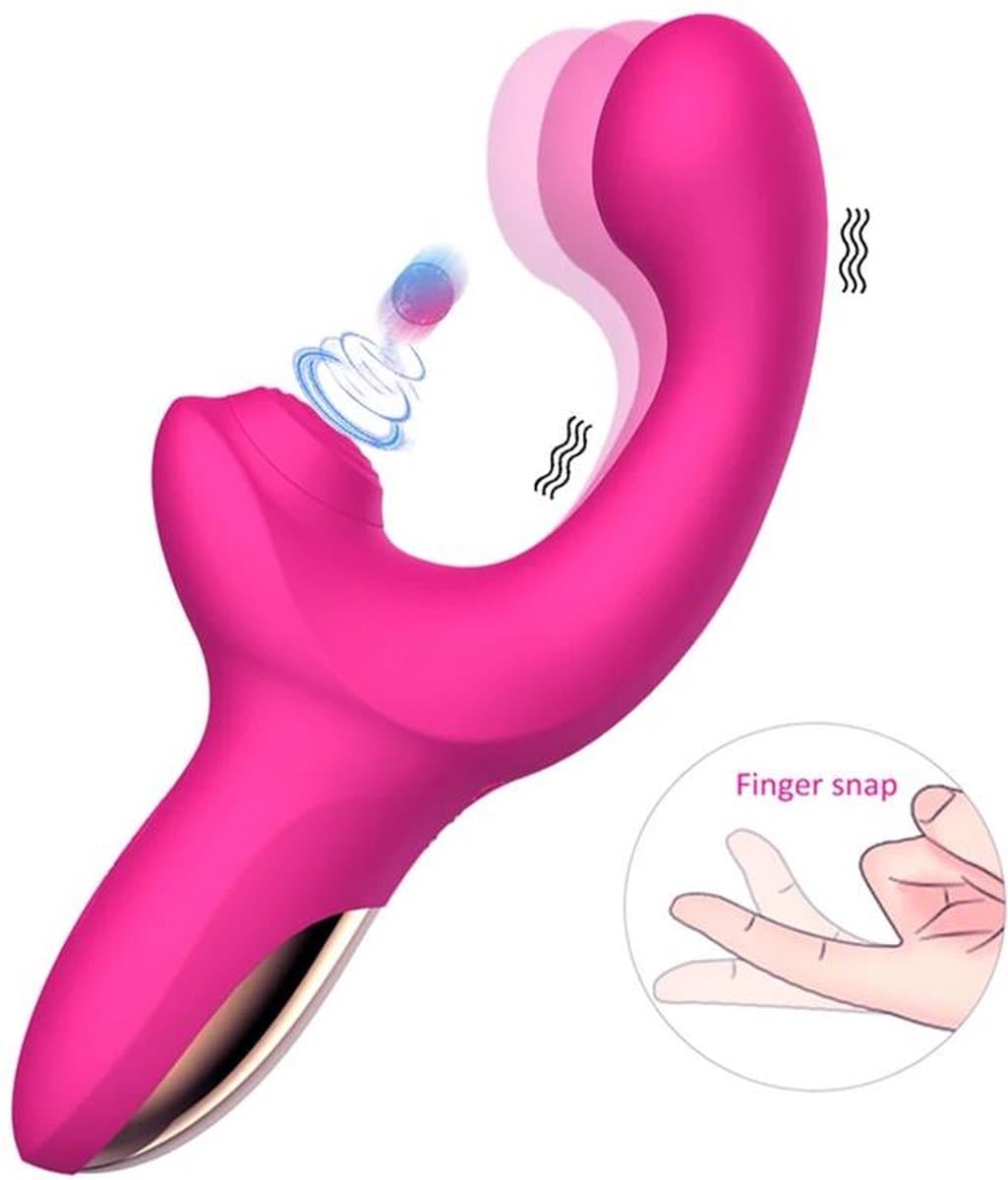 ACTION - Volse - Kloppende Vibrator - Stotende Vibrator - Vingeren - G-spot - Seksspeeltje voor Mannen en Vrouwen - Twee Motoren - Pink — afbeelding 1
