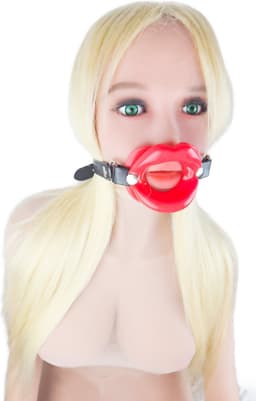 BNDGx® - Gag voor Blow job - Rood - Seks speeltje - mond strap masker bdsm fetish — thumbnail 1