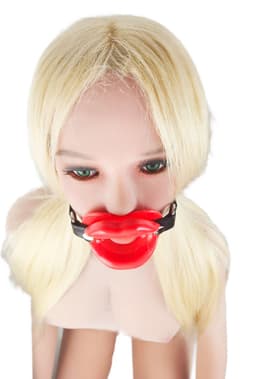 BNDGx® - Gag voor Blow job - Rood - Seks speeltje - mond strap masker bdsm fetish — thumbnail 3
