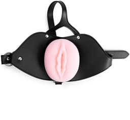 One2Play - Verstelbare siliconen mond gag vagina - Realistische pussy face - Open Mond plug - Deepthroat - BDSM — thumbnail 2