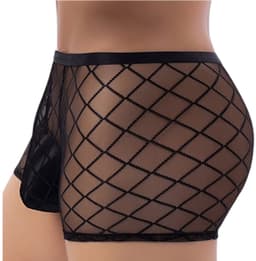 LekkerStout Boxershorts - Doorschijnend - Zwart - Sexy Herenondergoed | M | ( LS149 ) — thumbnail 5