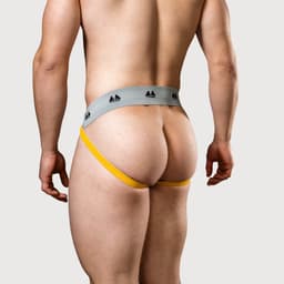 MM Sports Original Edition Swimmer/Jogger Jockstrap 2 inch Yellow - MAAT XL - Heren Ondergoed - Jockstrap voor Man - Mannen Jock — thumbnail 5