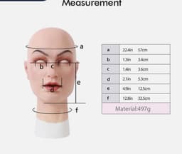 Siliconen Masker-Vrouwenmasker- Masker- Gezichtsmasker-Cosplay-Transgender-Travestie- Gezicht-Crossdresser- Cosplay — thumbnail 4