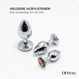 Metalen Buttplugs voor mannen en vrouwen - Buttplug Set 3-Delig - Anal & Butt Plug - Regenboog/ Multicolor — thumbnail 3