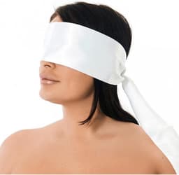 CHPN - Blinddoek - Bondage doek - Bondage lint - Wit - 150/10CM - Polyester - Universeel - BDSM - Erotisch lint - Cadeau - Erotiek — thumbnail 1