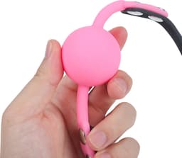 Banoch - Ballgag siliconen met verstelbare band - Roze - Bal ∅ 4 cm - bondage — thumbnail 1