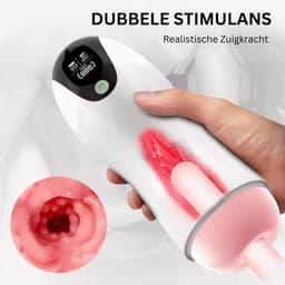 Sex Toys voor Mannen - Masturbator voor Man - Blow Job Stimulator - PocketPussy - Deepthroat - Mastrubator Elektrisch - Incl Koptelefoon met Kreungeluid — thumbnail 1
