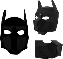 Honden Masker - Zwart - Puppy Play - BDSM Roleplay & Cosplay - Unisex - Sex Speeltjes Toys - Erotiek - Bondage Masker - OneSize — thumbnail 1