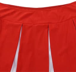 Sexy Cheerleader Kostuum - 2-delig Rood Verkleedpakje - Rokje & Korte Top Met Open Rug - Rollenspel / Cosplay - Lingerie Ondergoed voor Dames - Maat XXL / 2XL — thumbnail 2