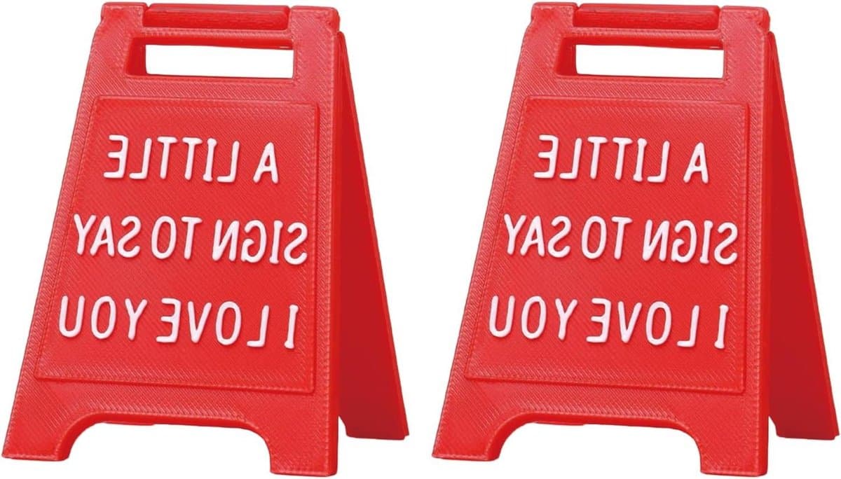 Romantisch Bureaubord - Liefdesgeschenk - Gevoelens Uiten - Pop-up Ontwerp - 2 Stuks - Rood — afbeelding 1