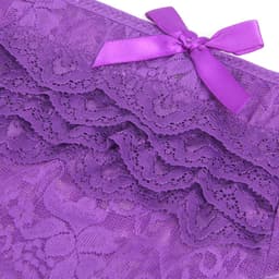 Zeloria Kanten Slip met Open Kruis – Paars – Dames Lingerie Slip met Stretch – XXL — thumbnail 4