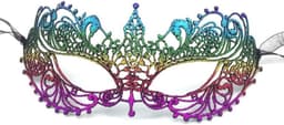 Lace masquerade mask voor mannen en vrouwen, sexy half gezicht masker voor Halloween, carnaval, feest en bal evenementen — thumbnail 1