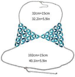 MTTProducts - Sexy Sequin Body Necklace - Bikini Top - Uniek Design - Roze - Strandmode - Body Chain - Geschikt voor Vrouwen — thumbnail 2