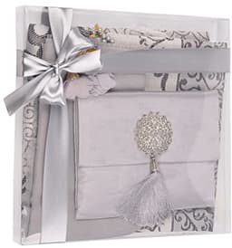 Islamitische geschenkset - Gebedspakket - Spirituele viering - Compleet met Yaseen boek - 27x27x3 cm doos - Grijs — thumbnail 1