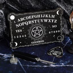Wichelroede Bord Set - Waarnemingsspel - Intuïtie Ontwikkelen - Met Amethist Slinger - 21.59 x 31.75 cm - Zwart Wit — thumbnail 2