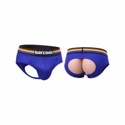 Barcode Berlin Backless Brief Pride Royal - MAAT L - Erotisch Heren Ondergoed - Slip voor Man - Sexy mannen Slip — thumbnail 1