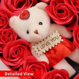 10 Geconserveerde Rozen en Pluchebeer Cadeauset voor Romantische Gelegenheden — thumbnail 2