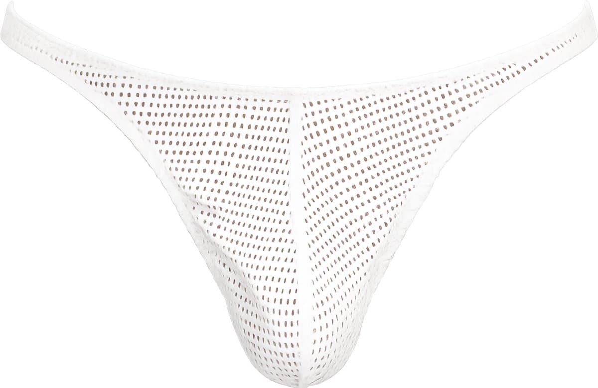 Barcode Berlin Thong Lor White - MAAT M - Erotisch Heren Ondergoed - String voor Man - Sexy mannen String — afbeelding 1
