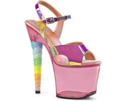 Pleaser - UNICORN711T Sandaal met enkelband, Paaldans schoenen - Paaldans schoenen - 39 Shoes - Roze