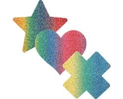 Banoch | Tepelstickers - trio rainbow - 3 x 2