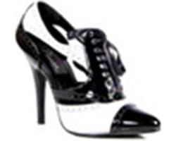 Pleaser - SEDUCE-458 Hoge hakken - US 7 - 37 Shoes - Zwart/Wit