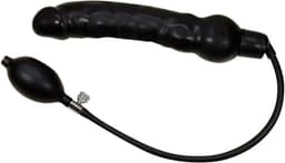 You2Toys – Latex Opblaasbare Dildo van Natuurlijk Materiaal met Schuimkern voor Eenvoudig Gebruik – 25 cm – Zwart — thumbnail 1