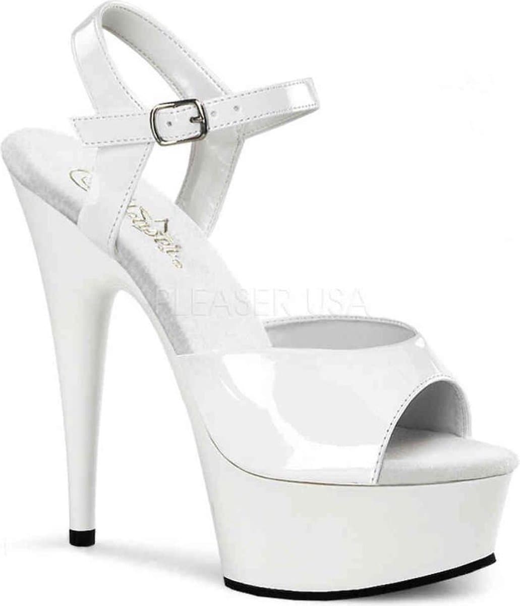 EU 39 = US 9 | DELIGHT-609 | 6 Heel, 1 3/4 PF Ankle Strap Sandal — afbeelding 1