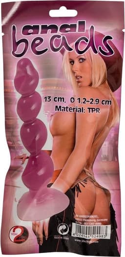 You2Toys – Kunststof Anal Beads met 4 Verdikte Kralen voor Anaal Plezier met Zuignap - Paars — thumbnail 3