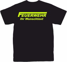Heren T-shirt Brandweer - Gepersonaliseerd met eigen tekst - Cadeau of Feestkleding — thumbnail 4
