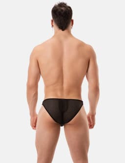 Barcode Berlin Reigi Brief Black - MAAT M - Erotisch Heren Ondergoed - Slip voor Man - Sexy mannen Slip — thumbnail 2