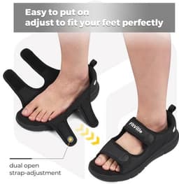 FitVille Wide Open Diabetic Sandals Men Orthopedic Shoes with Velcro Adjustable Bandage Shoes — thumbnail 5
