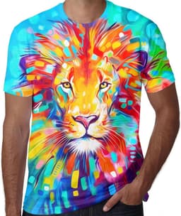 Unisex T-Shirt met 3D Print Korte Mouwen Grafische Zomer Top — thumbnail 5