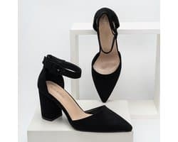 Comfortabele Strappy Pumps met Dikke Hakken en Slingback voor Dames