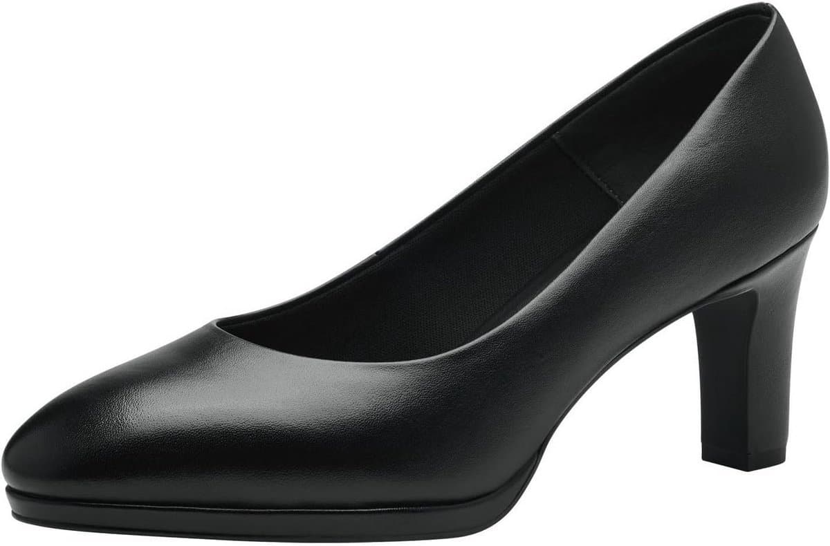 Dames Pumps met Blokhak - Elegante Leren Zomer Schoenen — afbeelding 1