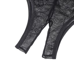 Zeloria Kanten Slip Open Kruis en Strikdetail – String met open kruis Zwart – Dames Lingerie Slip Bandjes – M — thumbnail 3