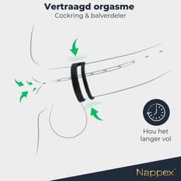 Cockring Siliconen - Nappex™ Javari Penisring voor een Stevige Erectie [Discreet Verzonden] - Rekbare Ballstretcher - Sex Toys voor Mannen en Koppels - Kamasutra - BDSM - Seksspeeltjes Zelf Aftrekken - Erotiek — thumbnail 3