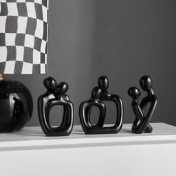 Set van 3 Abstracte Beeldjes voor Koppels - Romantische Woondecoratie voor Huis en Tafel — thumbnail 2