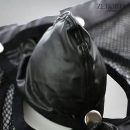 Zeloria Heren Boxer Open Design – Netstof & Wetlook – Verleidelijke Heren Lingerie – Zwart – M — thumbnail 4
