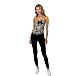 Kinky Kitty Dress – Verleidelijk Kattenkostuum – Strapless Jurkje met Staart, Diadeem & Strik Halsbandje – Size S — thumbnail 1