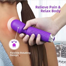 EasyToys - Mini Wand Vibrator - Wandvibrator - Ook voor Massages - Oplaadbaar - Waterproof - Wand Vibrator - Vibrator - Vibrators voor Vrouwen - Sex Toys voor Vrouwen - Vibrators - Zwart — thumbnail 5